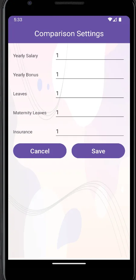 Job Compare screenshot