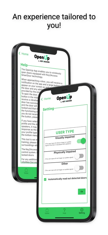 OpenUp by Key2Access main screen