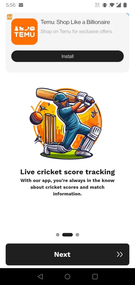 Snapish Live Cricket screenshot